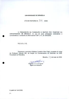 Ato da Reitoria nº 0579/2008
