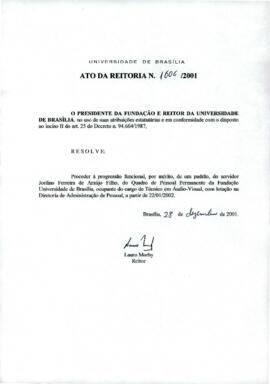 Ato da Reitoria nº 1606/2001