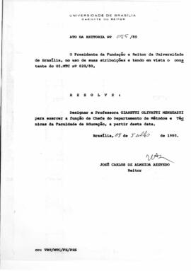 Ato da Reitoria nº 0085/1980