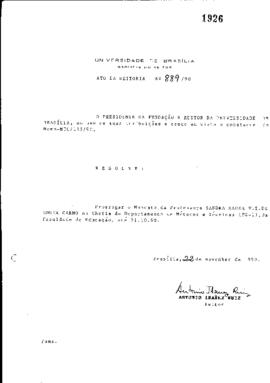Ato da Reitoria nº 0889/1990