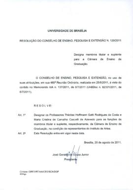 Resolução do Conselho de Ensino, Pesquisa e Extensão nº 0129/2011