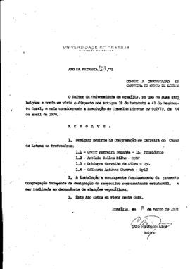 Ato da Reitoria nº 0153/1971