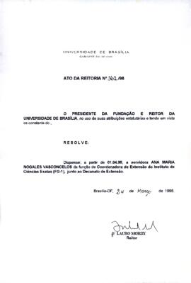 Ato da Reitoria nº 0362/1998