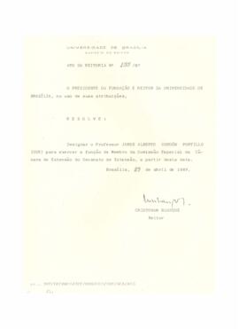 Ato da Reitoria nº 0155/1987