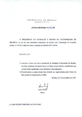 Ato da Reitoria nº 1561/1998