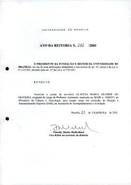 Ato da Reitoria nº 0282/2001