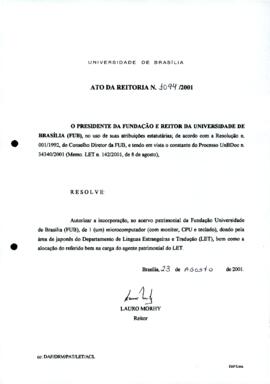 Ato da Reitoria nº 1094/2001