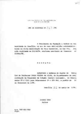 Ato da Reitoria nº 0263/1974