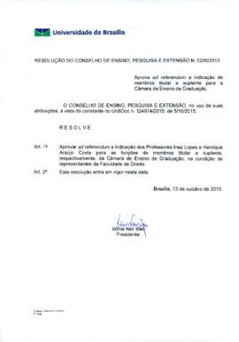 Resolução do Conselho de Ensino, Pesquisa e Extensão nº 0200/2015