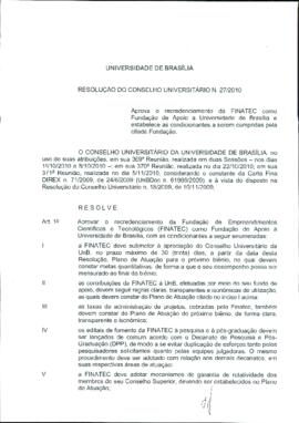 Resolução do Conselho Universitário nº 0027/2010
