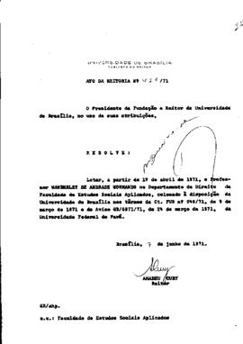 Ato da Reitoria nº 0451/1971