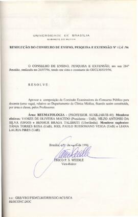 Resolução do Conselho de Ensino, Pesquisa e Extensão nº 0124/1996