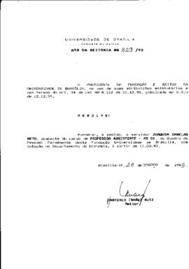 Ato da Reitoria nº 0329/1993