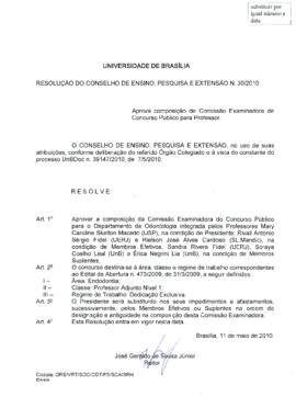 Resolução do Conselho de Ensino, Pesquisa e Extensão nº 0030/2010