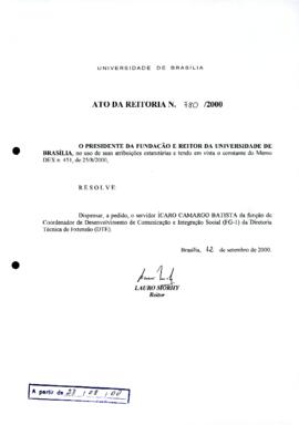 Ato da Reitoria nº 0780/2000