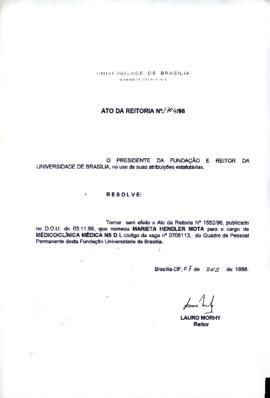 Ato da Reitoria nº 1704/1998