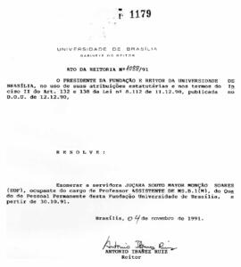 Ato da Reitoria nº 1088/1991