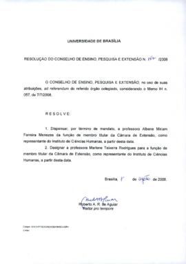 Resolução do Conselho de Ensino, Pesquisa e Extensão nº 0147/2008