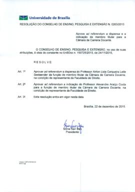 Resolução do Conselho de Ensino, Pesquisa e Extensão nº 0263/2015