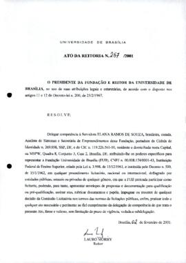 Ato da Reitoria nº 0257/2001