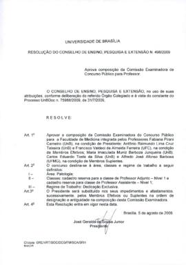 Resolução do Conselho de Ensino, Pesquisa e Extensão nº 0498A/2009