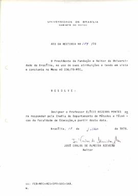 Ato da Reitoria nº 0184/1978