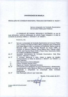 Resolução do Conselho de Ensino, Pesquisa e Extensão nº 0162/2011