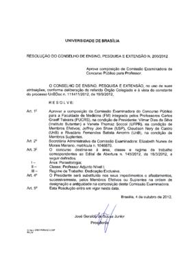 Resolução do Conselho de Ensino, Pesquisa e Extensão nº 0200/2012