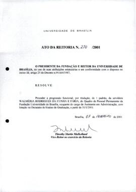 Ato da Reitoria nº 0270/2001