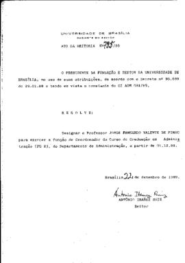 Ato da Reitoria nº 0795/1989