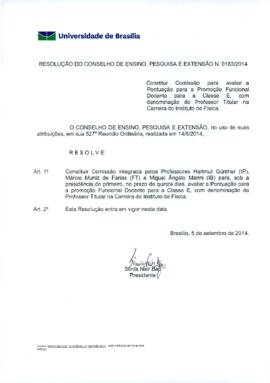 Resolução do Conselho de Ensino, Pesquisa e Extensão nº 0183/2014