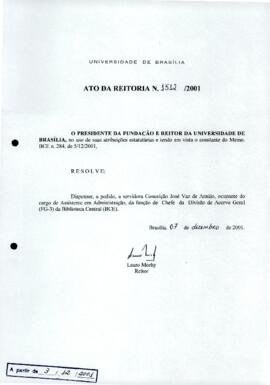 Ato da Reitoria nº 1512/2001