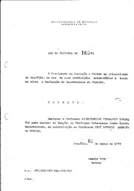 Ato da Reitoria nº 0168/1973