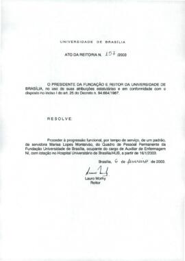 Ato da Reitoria nº 0157/2003