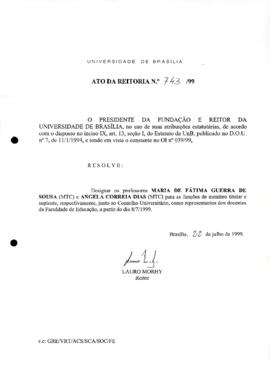 Ato da Reitoria nº 0743/1999