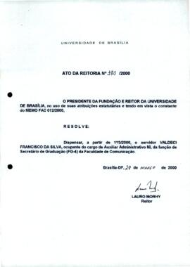 Ato da Reitoria nº 0180/2000