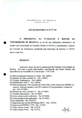 Ato da Reitoria nº 0659/1999