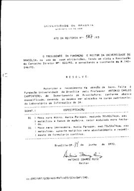 Ato da Reitoria nº 0587/1993