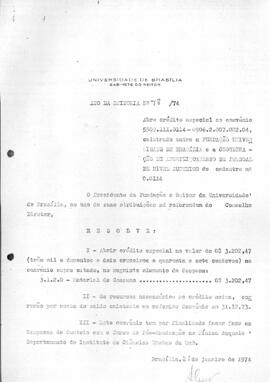 Ato da Reitoria nº 0078/1974