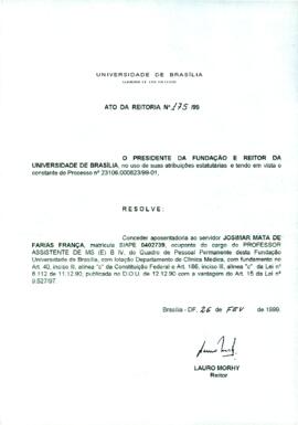 Ato da Reitoria nº 0175/1999