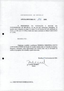Ato da Reitoria nº 0104/2000