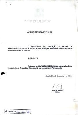 Ato da Reitoria nº 0900/1998