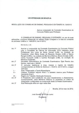 Resolução do Conselho de Ensino, Pesquisa e Extensão nº 0126/2012