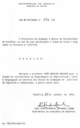 Ato da Reitoria nº 0096/1982