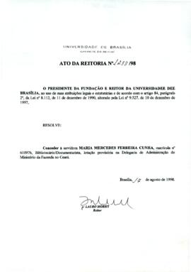 Ato da Reitoria nº 1238/1998