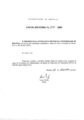 Ato da Reitoria nº 1570/2001