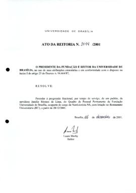 Ato da Reitoria nº 1494/2001