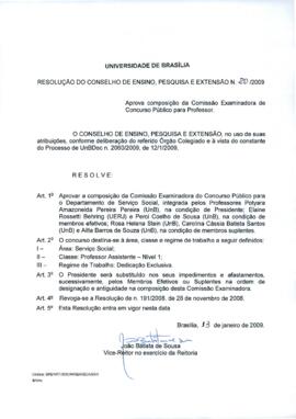 Resolução do Conselho de Ensino, Pesquisa e Extensão nº 0020/2009