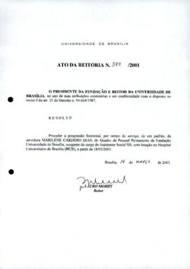 Ato da Reitoria nº 0389/2001