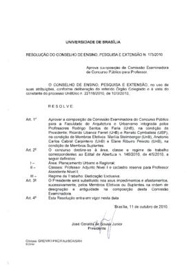 Resolução do Conselho de Ensino, Pesquisa e Extensão nº 0175/2010